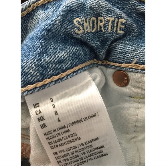 American Eagle Outfitters Lace Crochet Pocket Shortie Shorts Size 0 - Picture 4 of 7